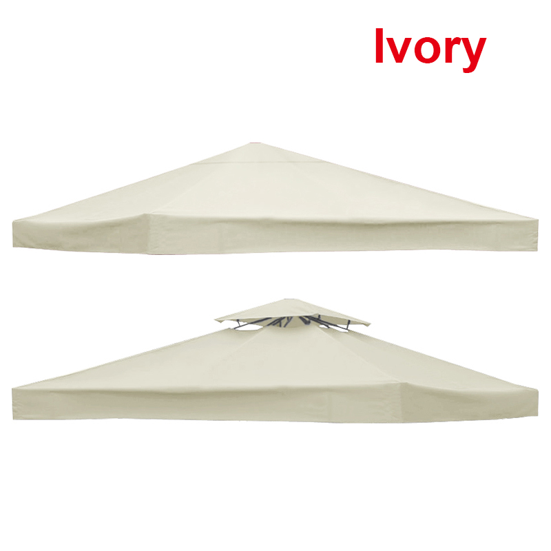 3x3m Gazebo Top Cover Roof 1 Tier 2 Tier Canopy Tent Replacement Fabric Pavilion