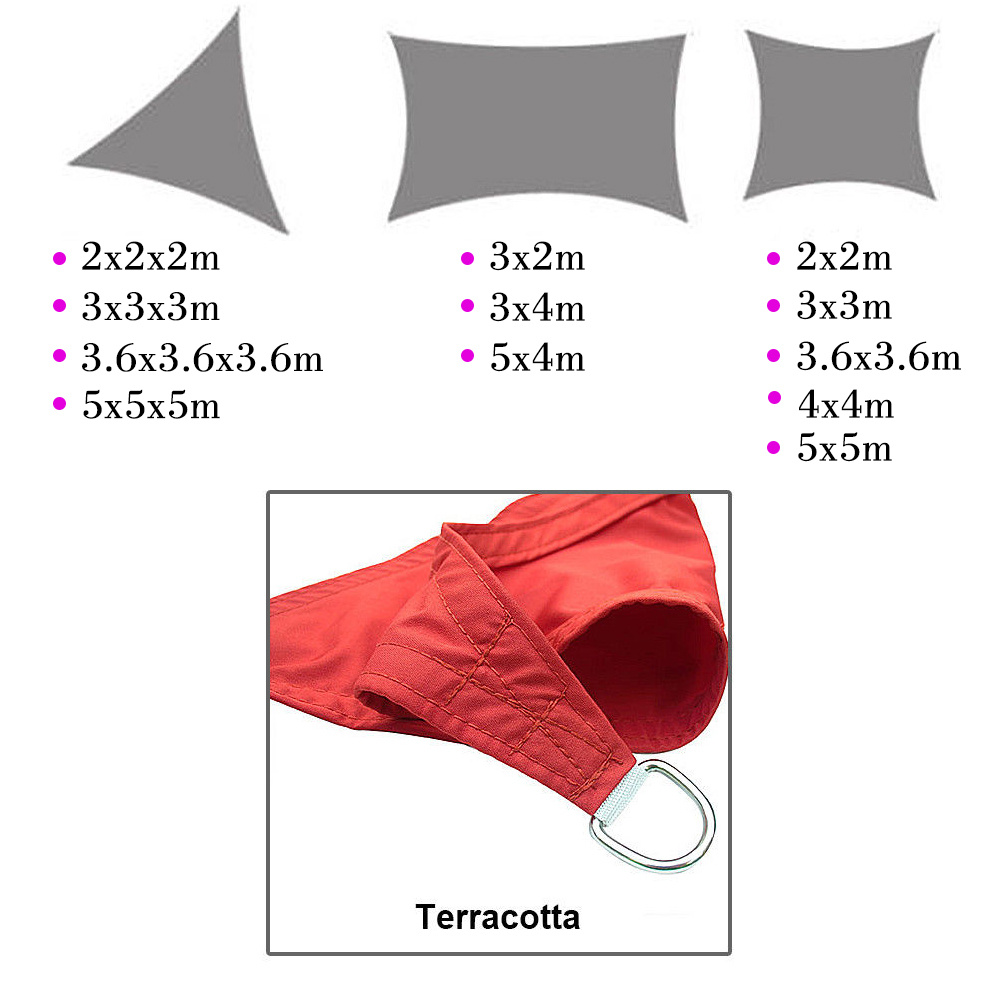 Sun Shade Sail Outdoor Garden Patio Sunscreen Awning Canopy 98% UV Block Protect