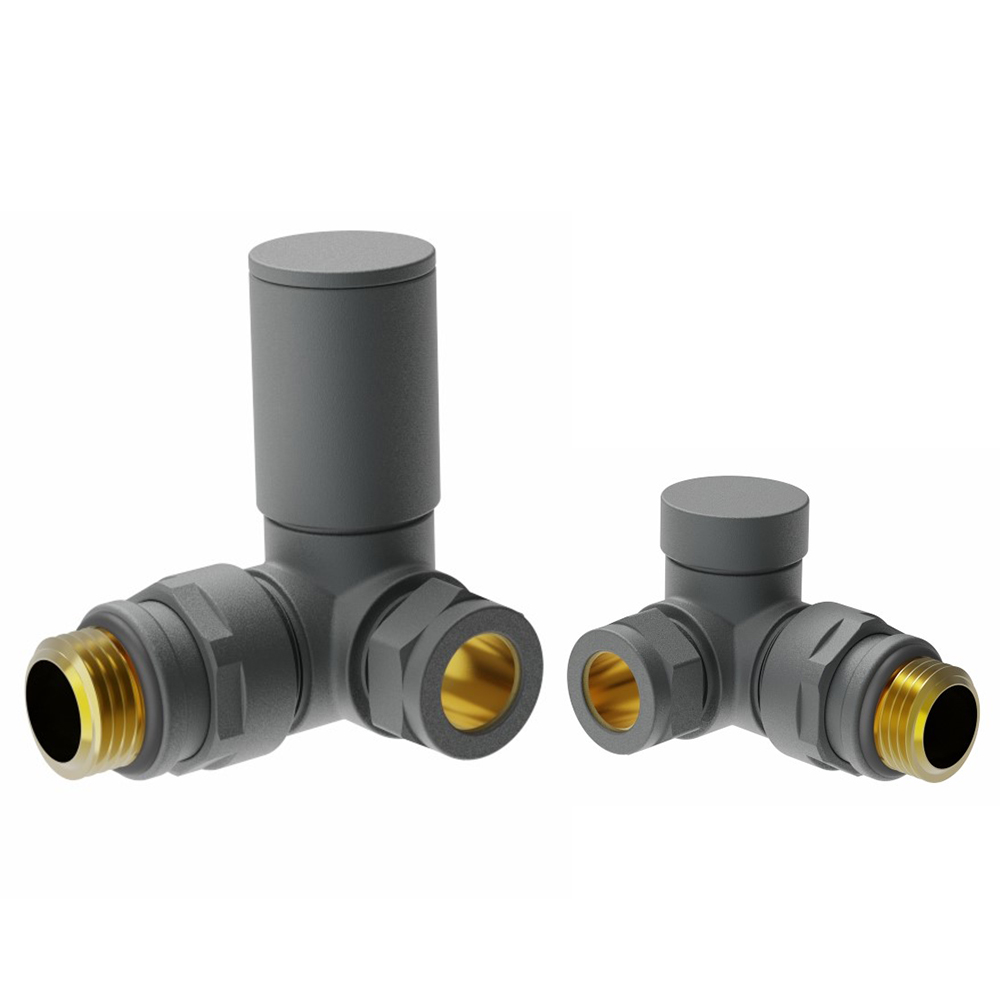 Vertical Horizontal Flat Panel Oval Column Designer Radiator Valves Anthracite